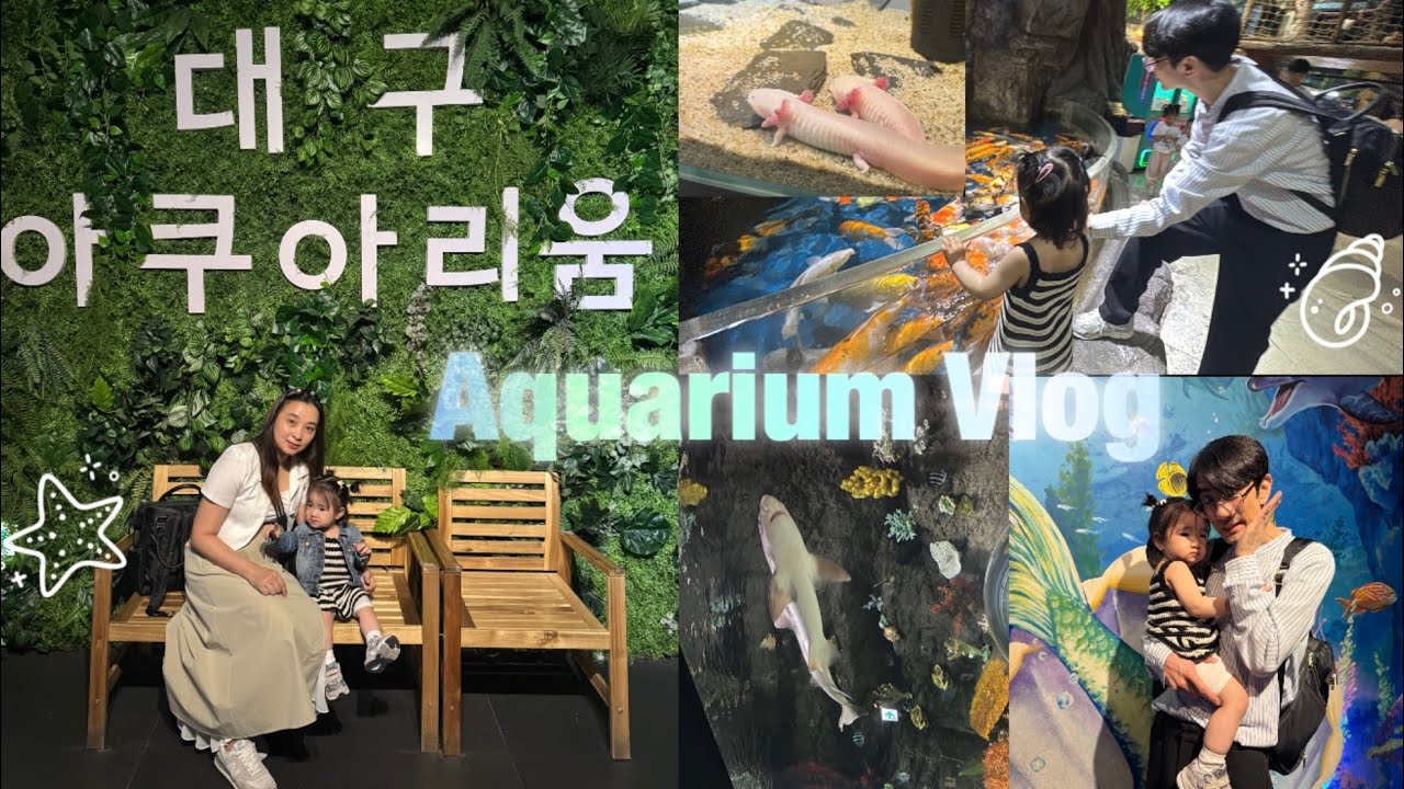 Family Day out in an Aquarium 