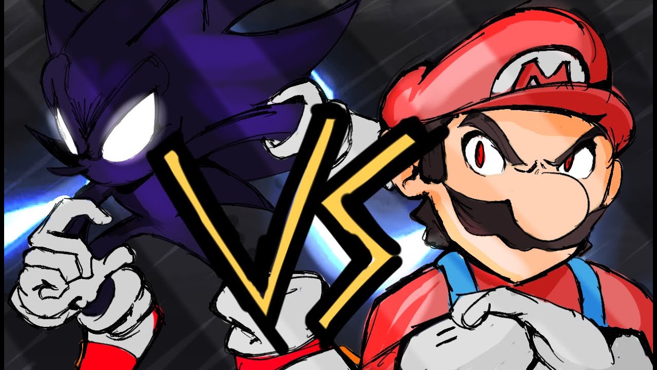 Dark Sonic VS Devil Mario
