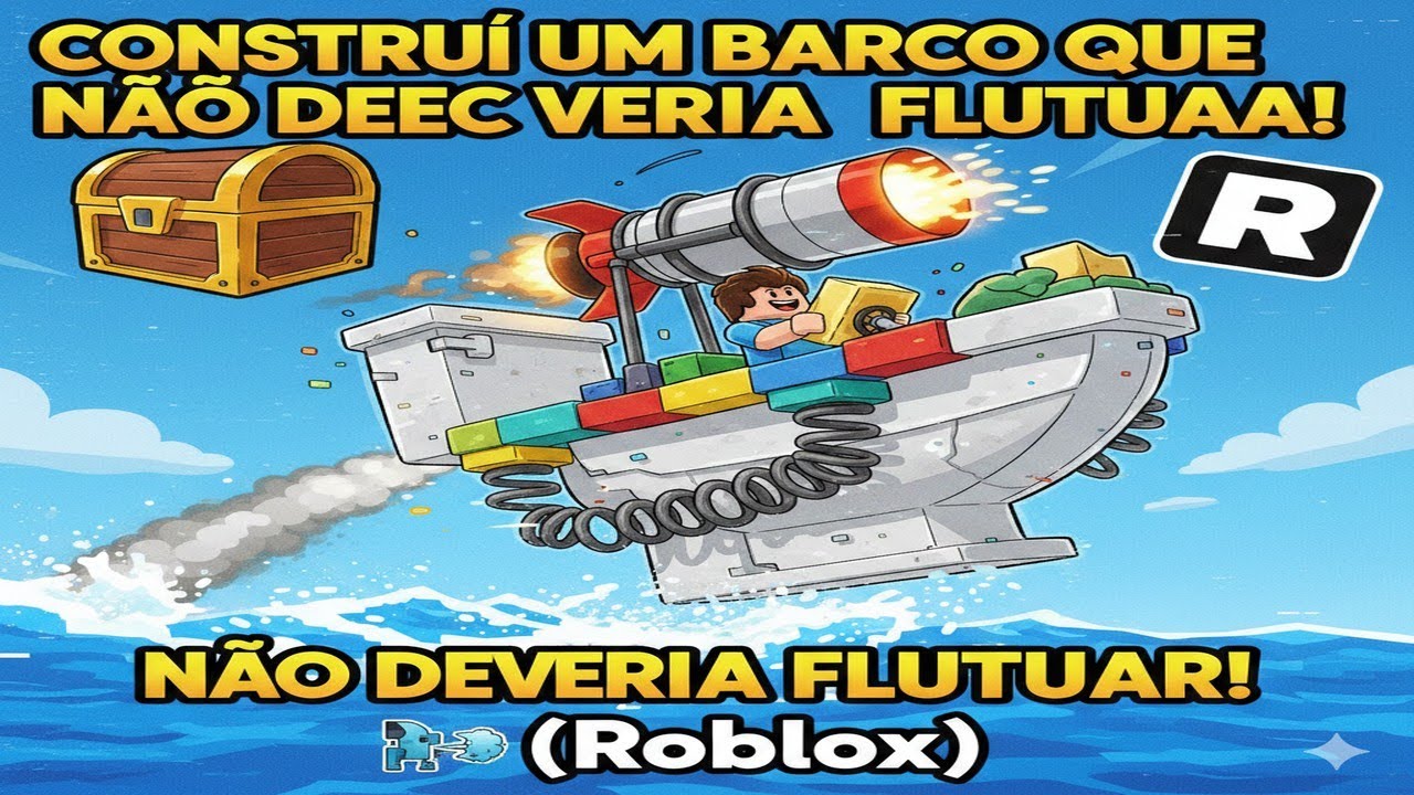 CONSTRUÍ UM BARCO QUE NÃO DEVERIA FLUTUAR! 🚢💨 (Roblox)
