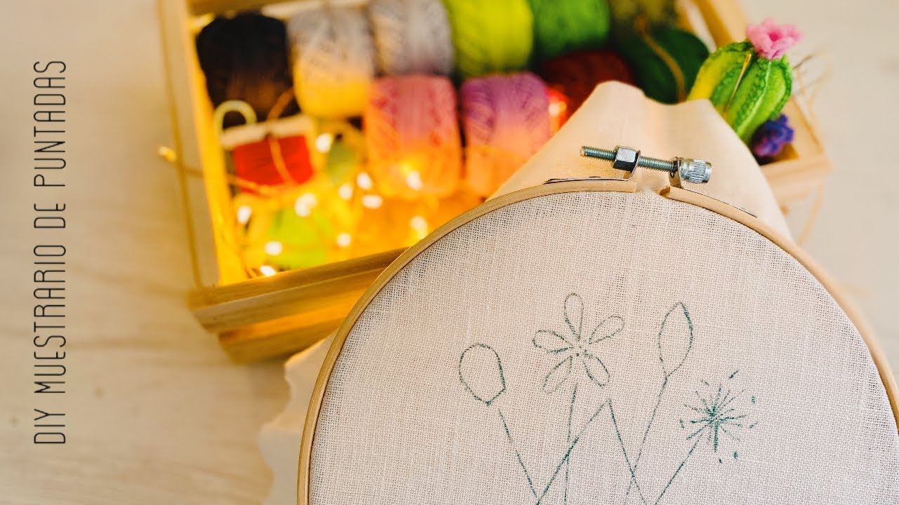 Aprende a crear tu propio muestrario de puntadas. | DIY Bordado tradicional · Tutorial