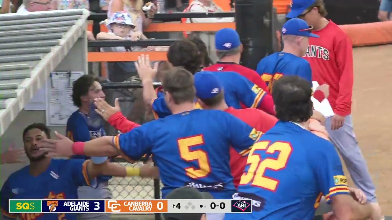 #ABL2425 | Briley Knight large home run on a 4RBI day for Adelaide
