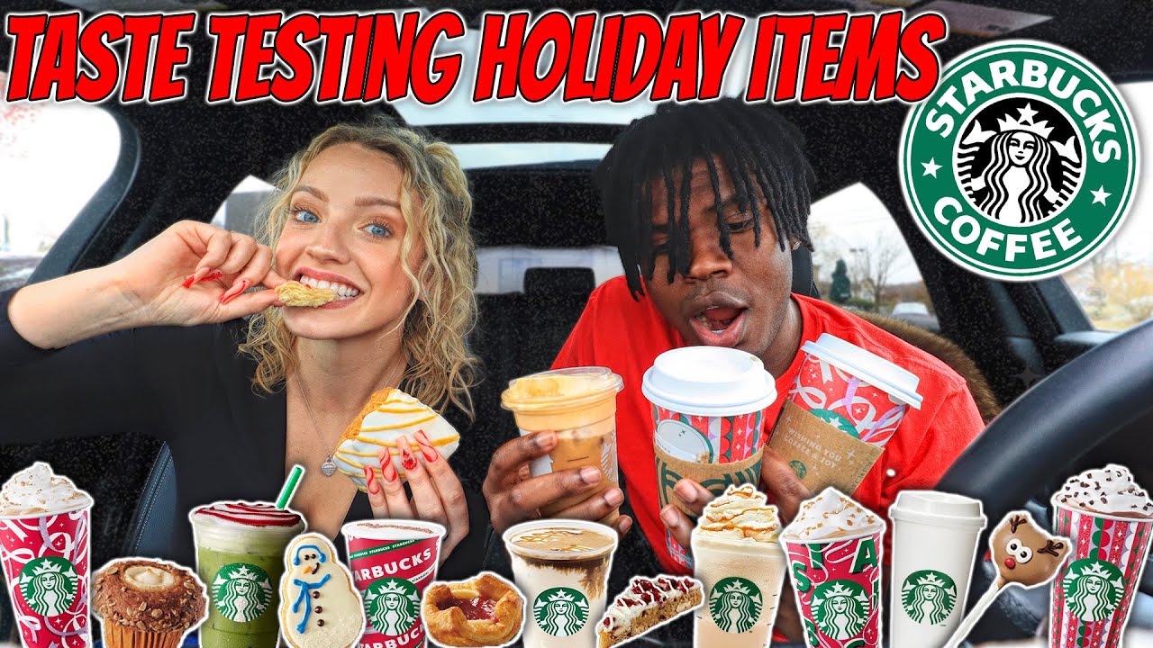 Trying EVERY Starbucks NEW HOLIDAY DRINKS & TREATS! | VLOGMAS DAY 4