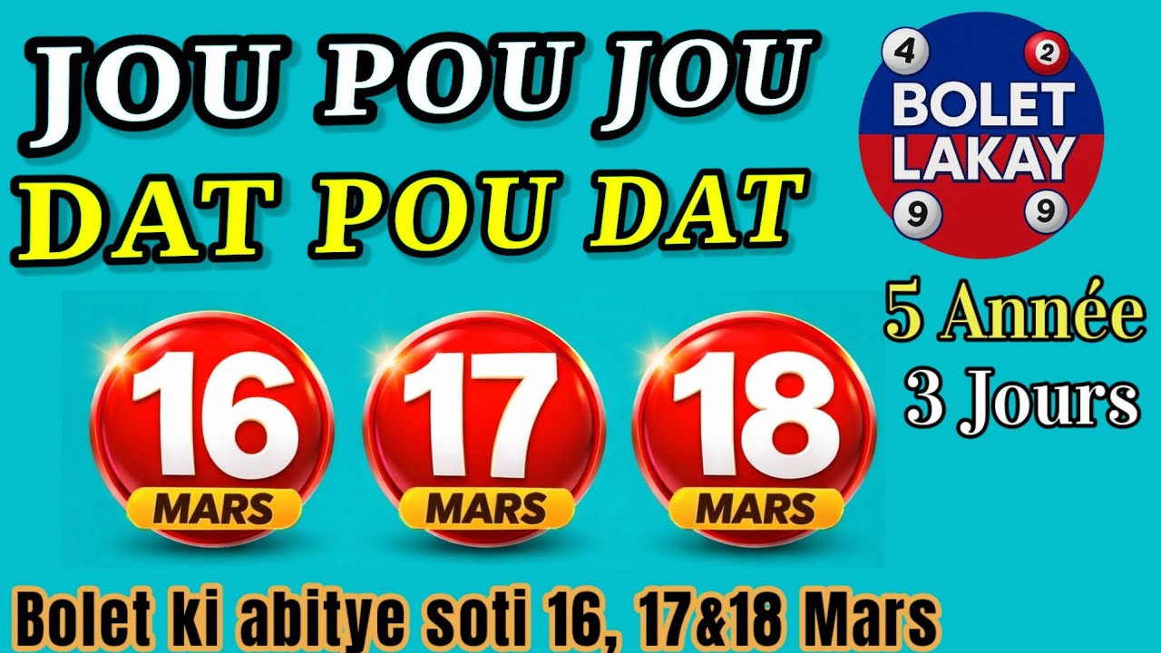 Jou pou Jou, Dat pou Dat | Boul ki abitye soti 16,17&18 Mars #bolet #boulsaint #tchala