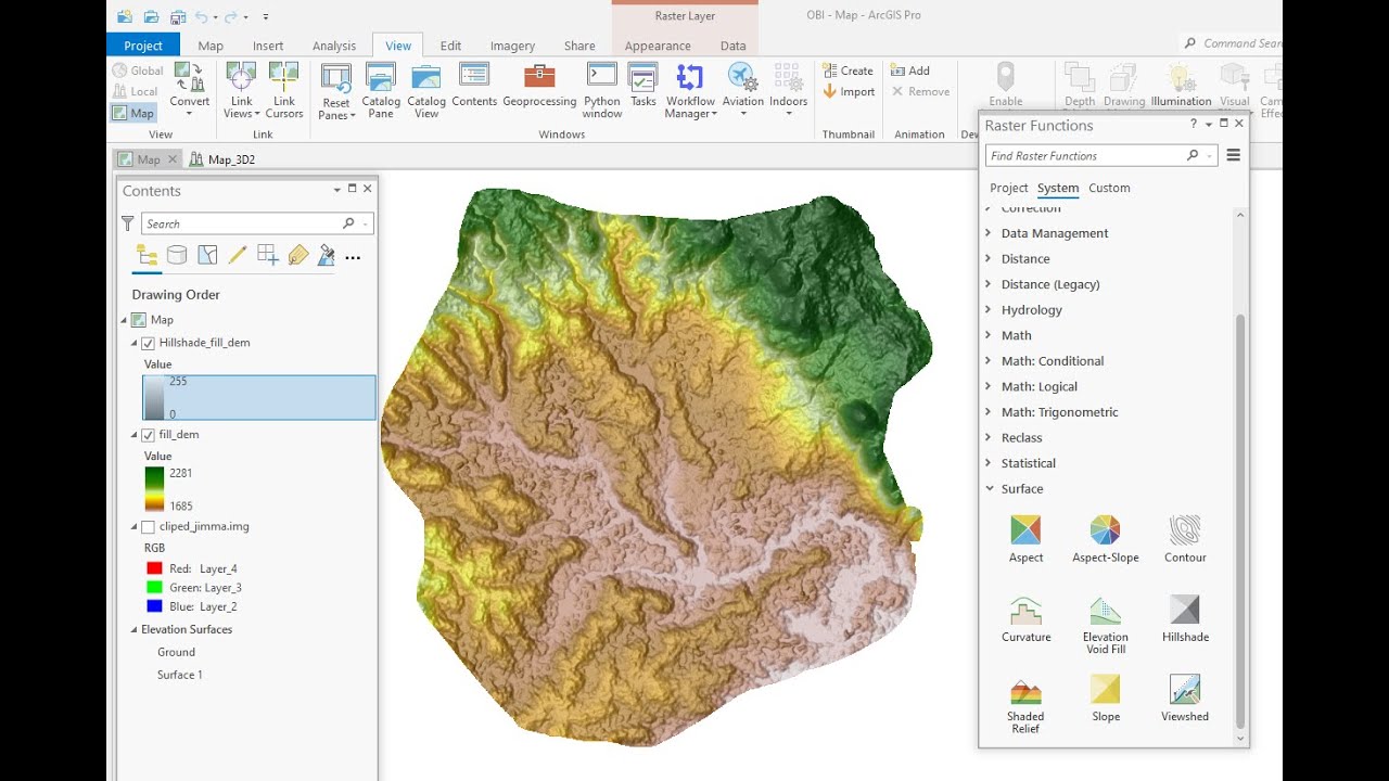 How to Creat Multi dimensional hillshade in ArcGIS Pro