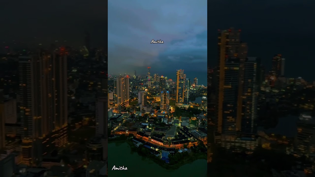 Colombo city nights 🌃✨ From the top of Nelum Kuluna 🇱🇰