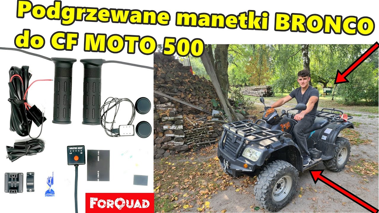 Zakładamy podgrzewane manetki i kciuk do CF MOTO 500 firmy BRONCO | Montaż, test i koszty zakupu.