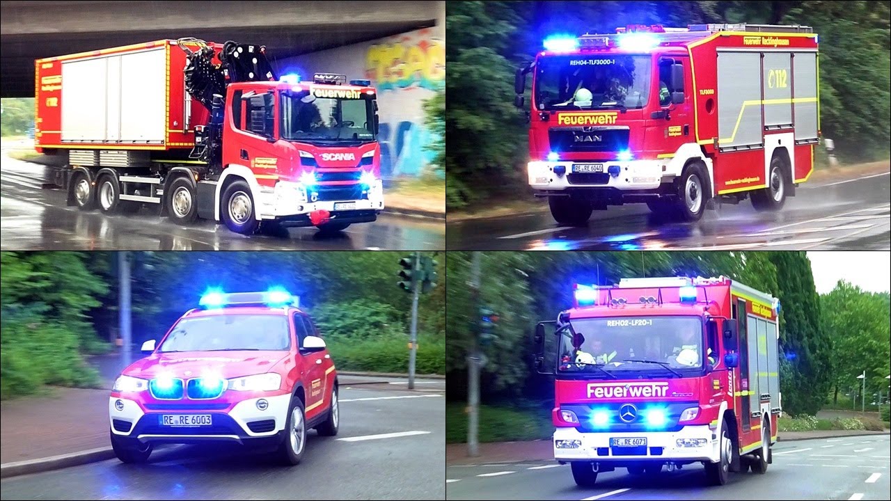 LKW brennt auf Autobahn! | Feuerwehr Recklinghausen im Großeinsatz - Einsatzfahrten
