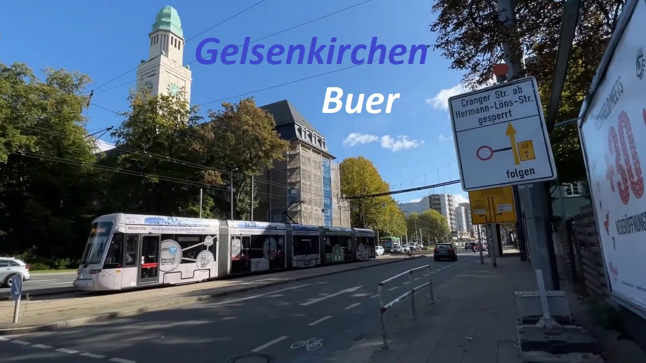 Das Ruhrgebiet zu Fuß: Walk Gelsenkirchen- Buer City Innenstadt, grenzt an Gladbeck und Herten