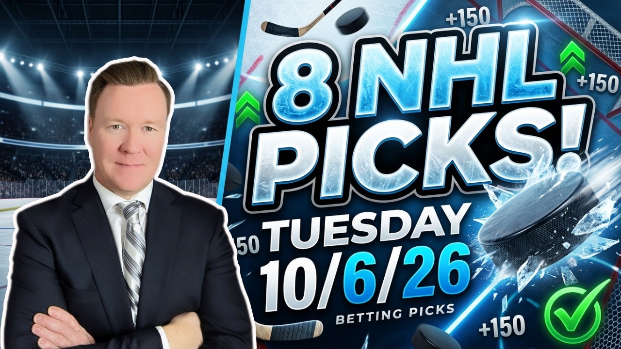 Tuesday 8 NHL Betting Picks l 10/6/26 l Vernon's Best NHL Bets, Expert Picks and Predictions