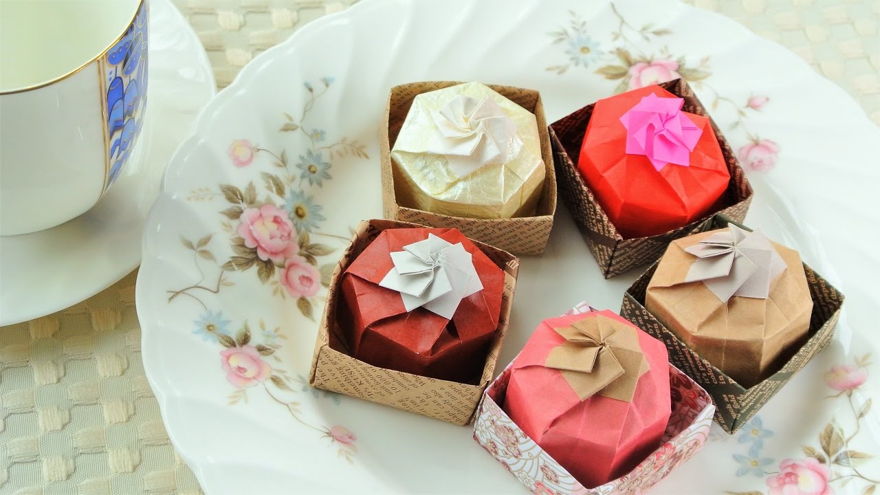 【おりがみ】カップケーキの折り方【Origami】Cupcake