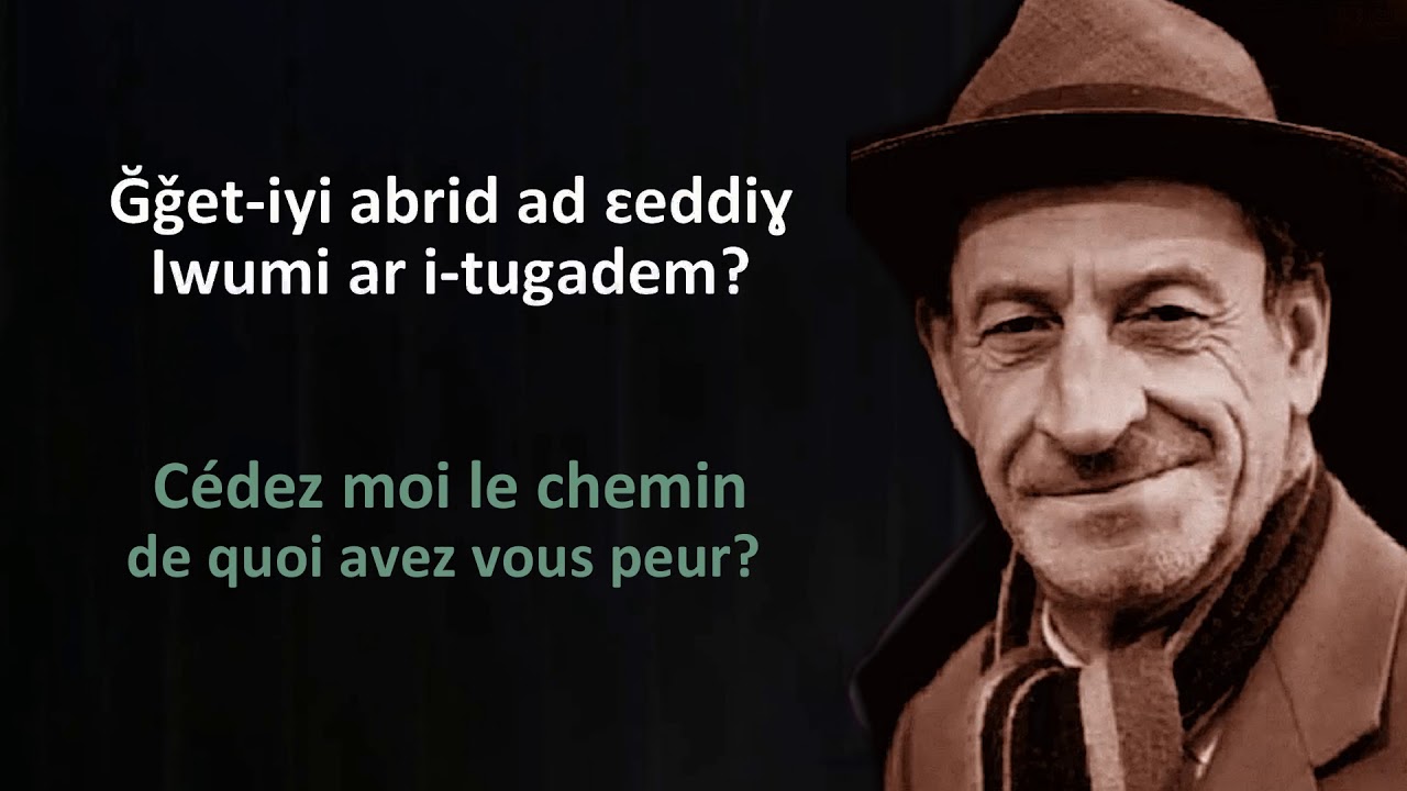 ǧǧet iyi abrid ad ɛeddiɣ de Ali ideflawen, traduction kabyle français