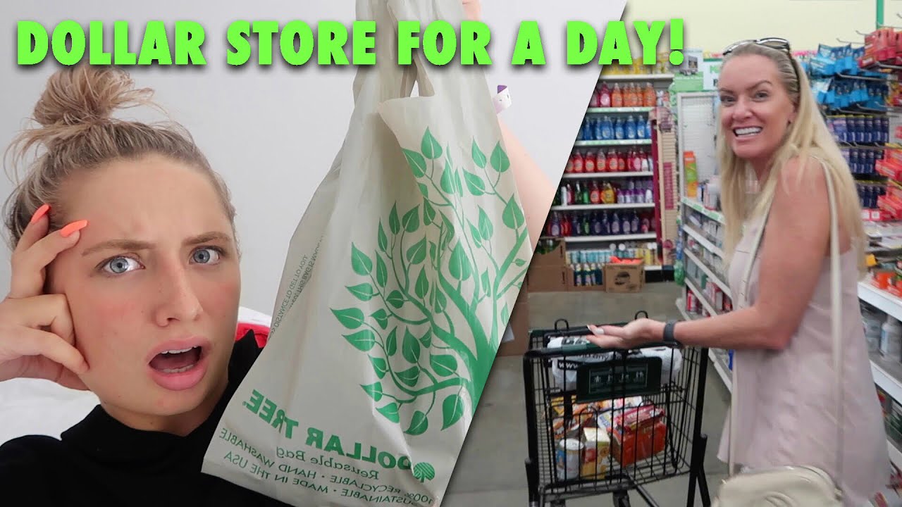 ONLY eating from the DOLLAR STORE for a day!! 😐😅