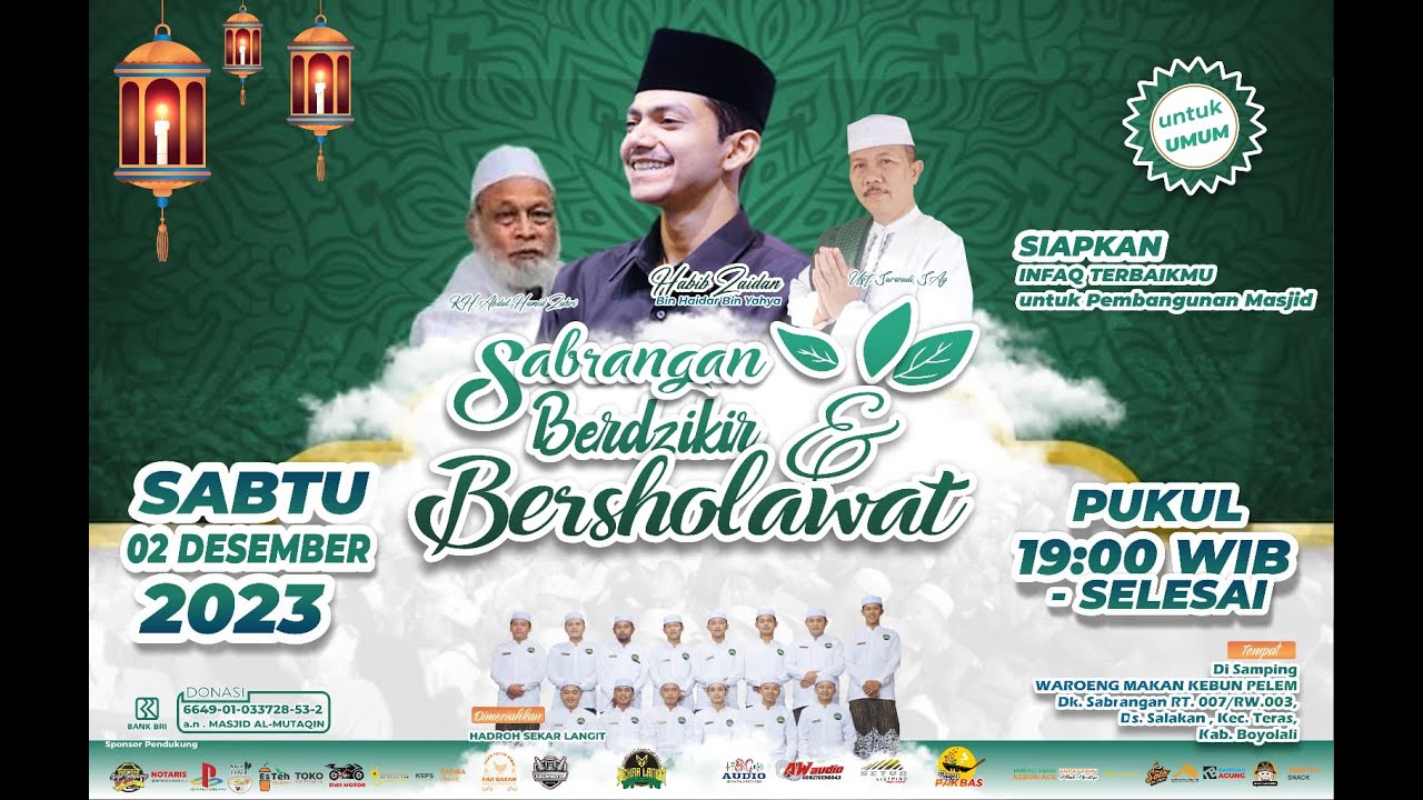 Sabrangan Berdzikir & Bersholawat - Habib Zaidan Bin Yahya