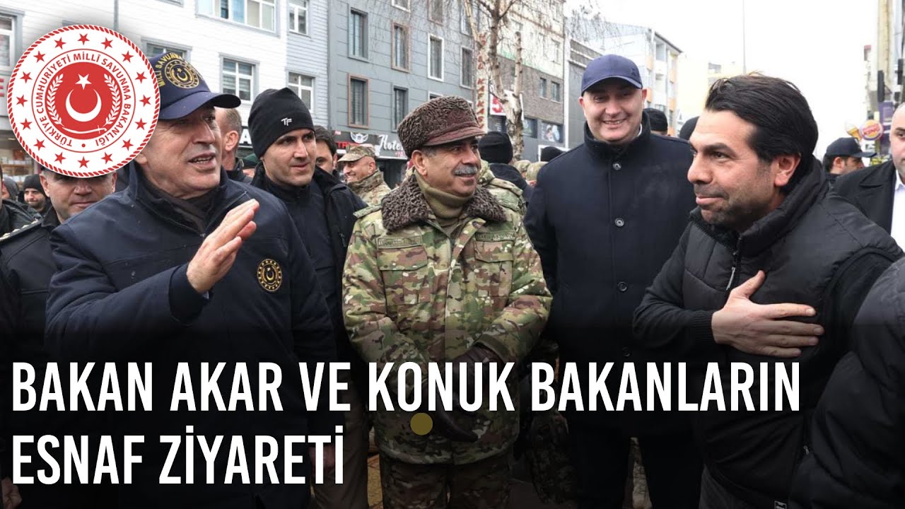 Bakan Akar ve Konuk Bakanlar Kış Tatbikatı Sonrası Kars’ta Esnaf Ziyareti Gerçekleştirdi