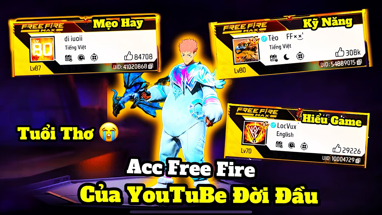 Những Tài Khoản Game Free Fire Của Các YouTuBe Đời Đầu Có Thể Bạn Không Nhớ 😮?