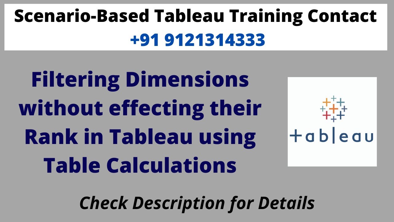 Filtering Dimensions without effecting their Rank in Tableau using Table Calculations