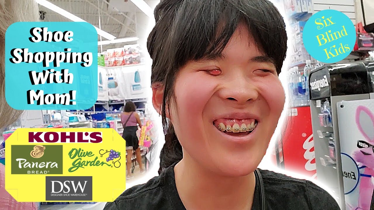 Blind Girl Goes Shoe Shopping With Mom!