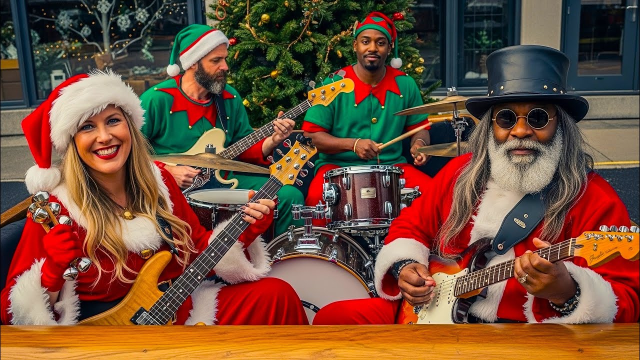 Jingle Bells - Blues Rock Style 2025 (Official Lyric Video)