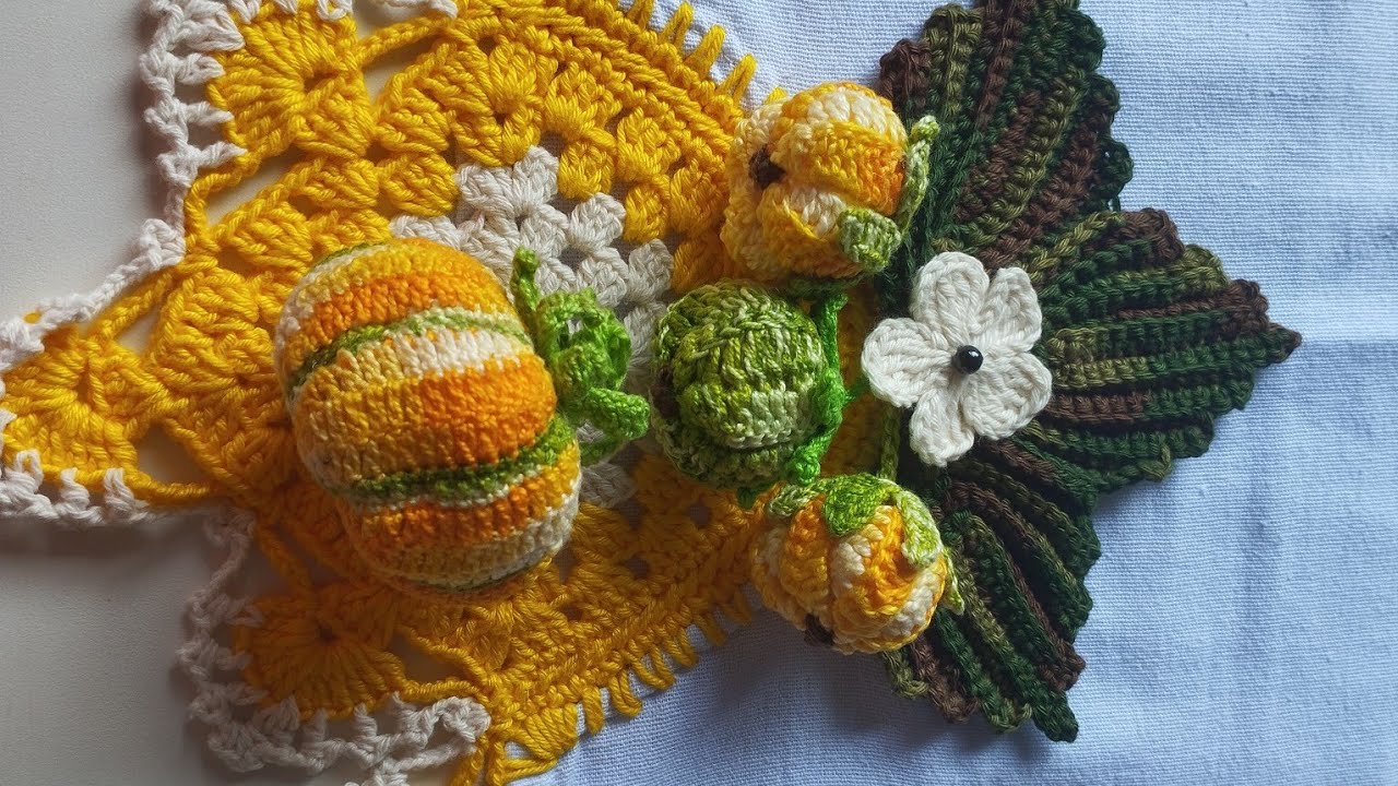 Mini abóbora em crochê