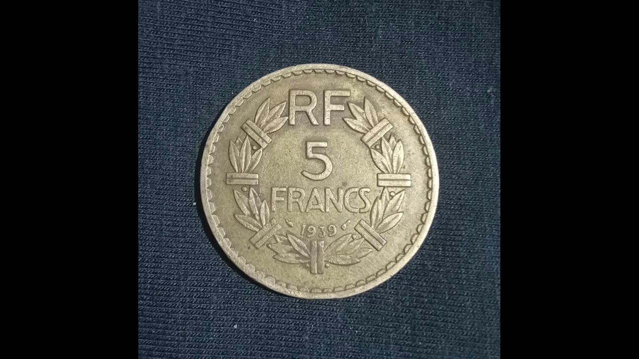 5 فرنك فرنسية /1946/11945/1940/1939/🇨🇵