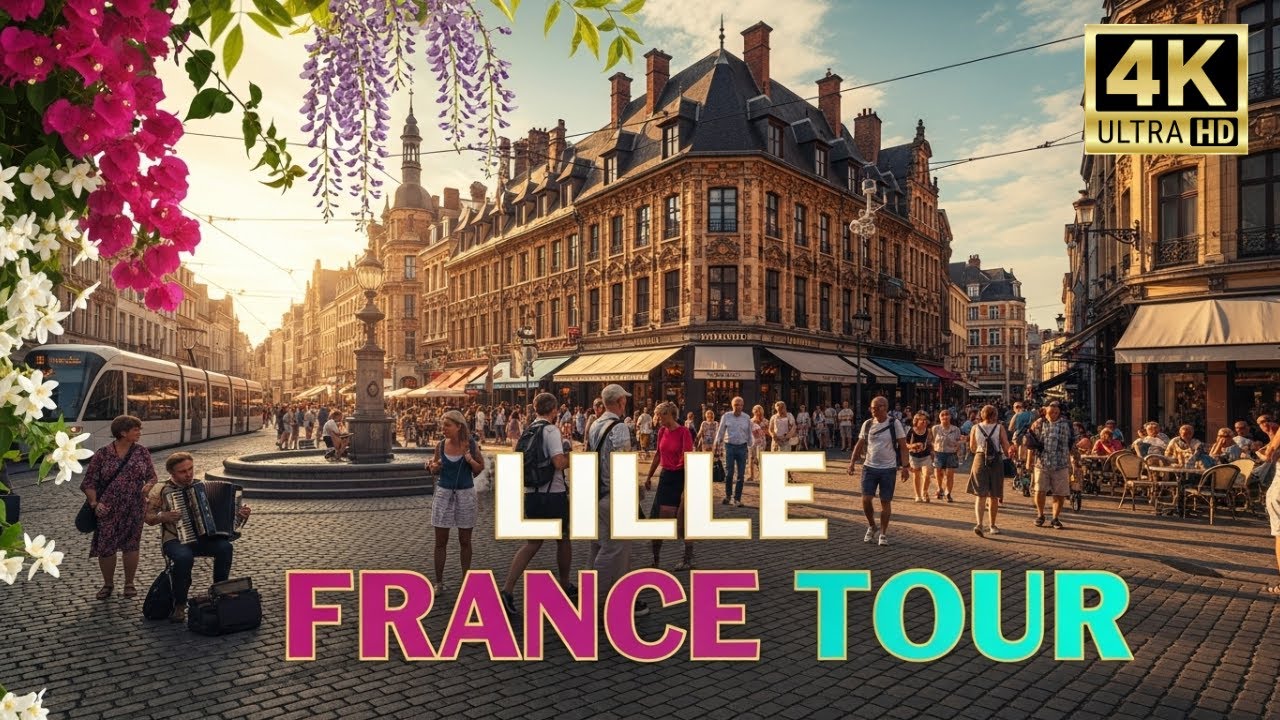 Lille Walking Tour France | France City Tour  🇫🇷 | 4K UHD