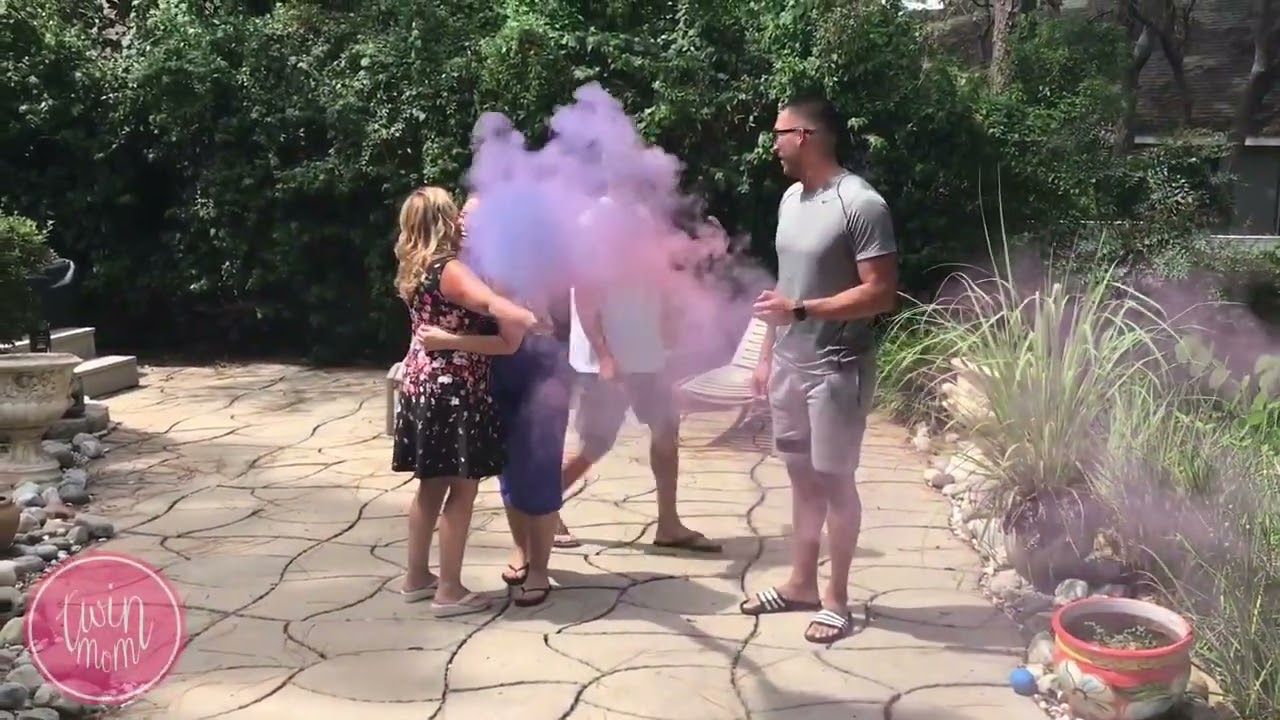 Emotional reaction to twin gender reveal