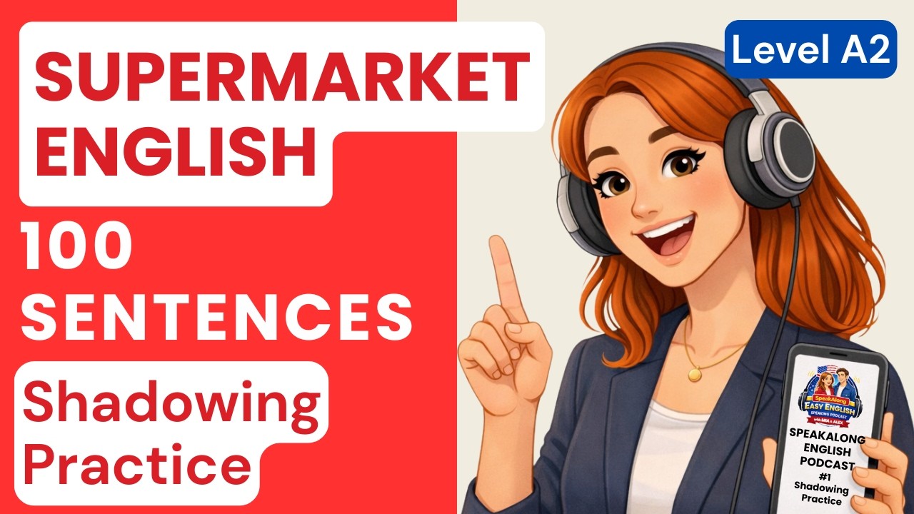 Supermarket English Shadowing Practice | Learn English | English for Beginners A1 A2