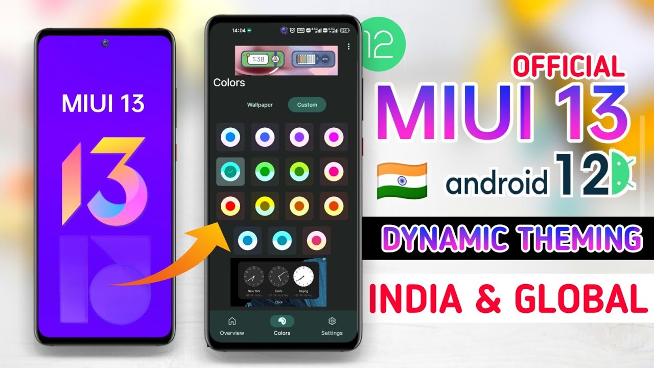 Official - Miui 13 To Support Android 12 Dynamic Theming | Miui 13 Teaser For india & Global Launch