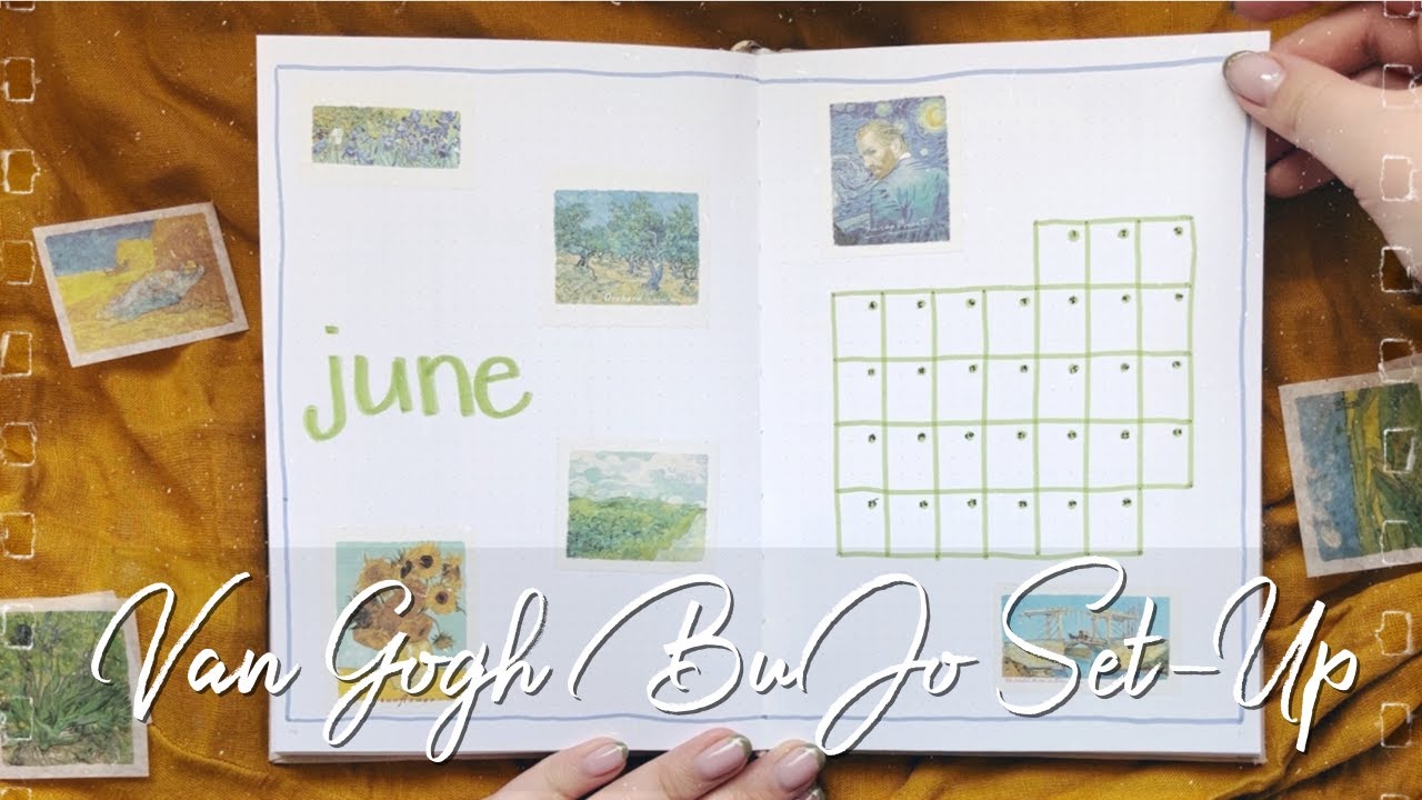 June Bullet Journal Set Up || Van Gogh Gallery Theme