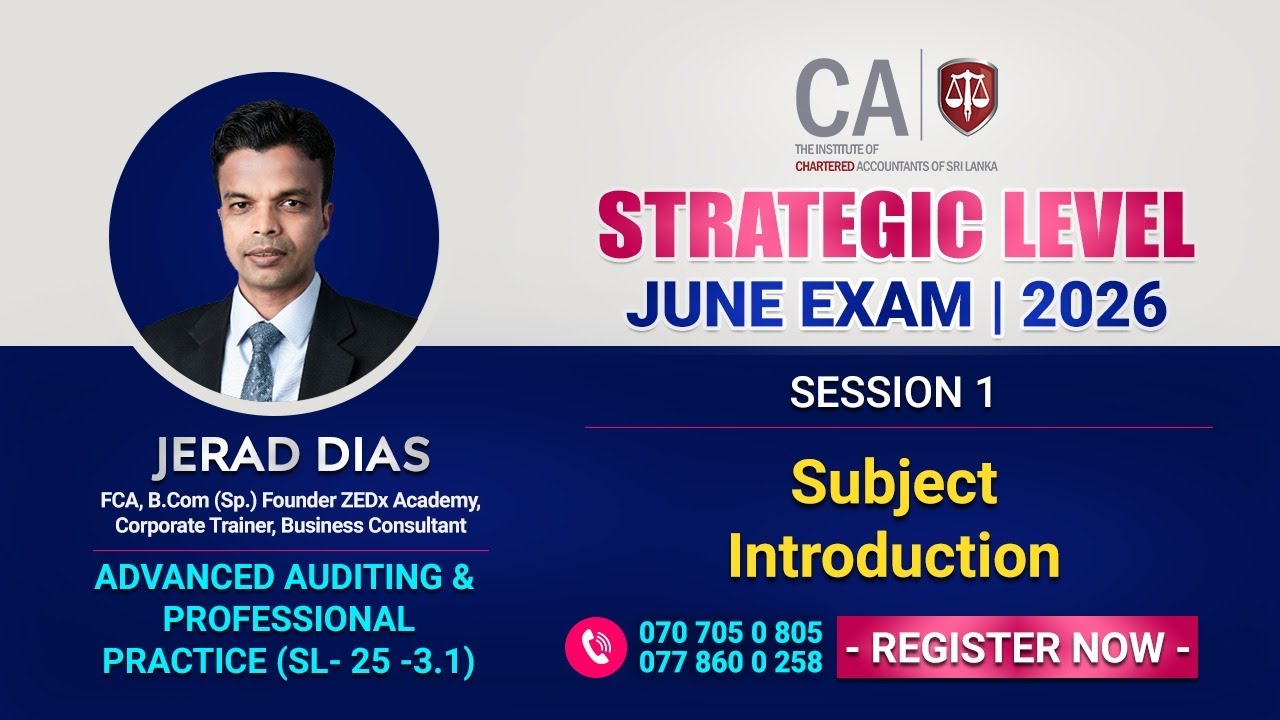 01. 𝐂𝐀 - 𝐒𝐮𝐛𝐣𝐞𝐜𝐭 𝐈𝐧𝐭𝐫𝐨𝐝𝐮𝐜𝐭𝐢𝐨𝐧 𝐨𝐟 𝐀𝐝𝐯𝐚𝐧𝐜𝐞𝐝 𝐀𝐮𝐝𝐢𝐭 𝐏𝐫𝐨𝐟𝐞𝐬𝐬𝐢𝐨𝐧𝐚𝐥 𝐏𝐫𝐚𝐜𝐭𝐢𝐜𝐞 (𝐒𝐋 - 25 - 3.1)