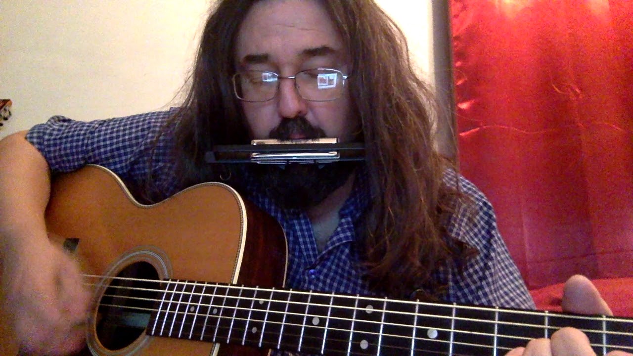 Cortez the Killer - Neil Young - Cover Instrumental ( Acoustic Guitar + Harmonica)
