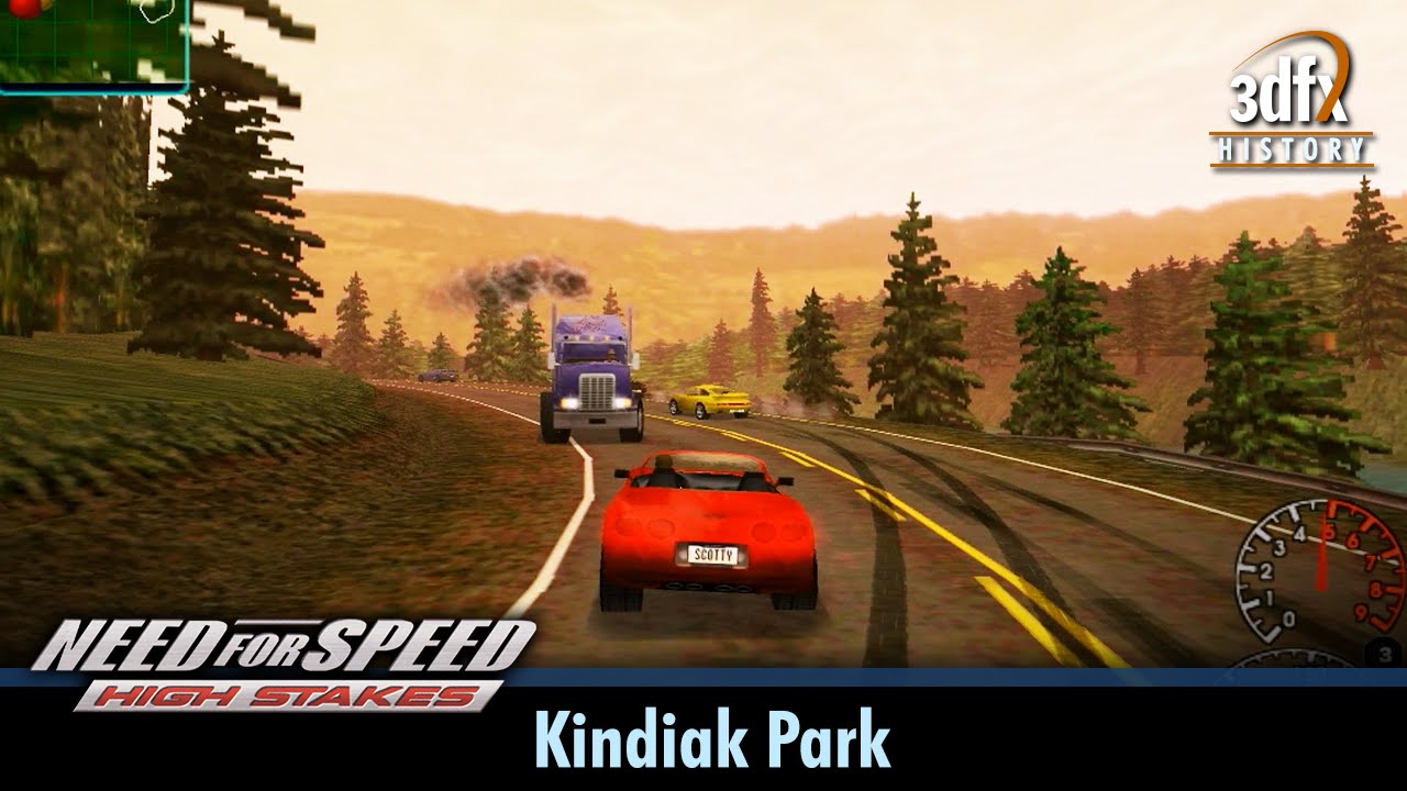 3dfx Voodoo 5 6000 AGP - Need For Speed: High Stakes - Kindiak Park [Gameplay/60fps]
