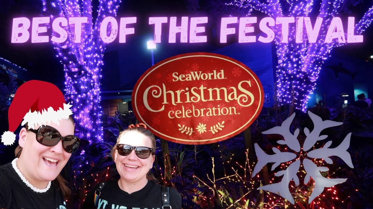 SEAWORLD CHRISTMAS CELEBRATION, TRYING ALL THE FESTIVAL FOOD, ICE SKATING SHOW