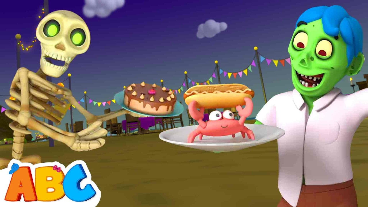 Spooky Zombie Feast | Funny Zombies Songs | ABC Learning Club