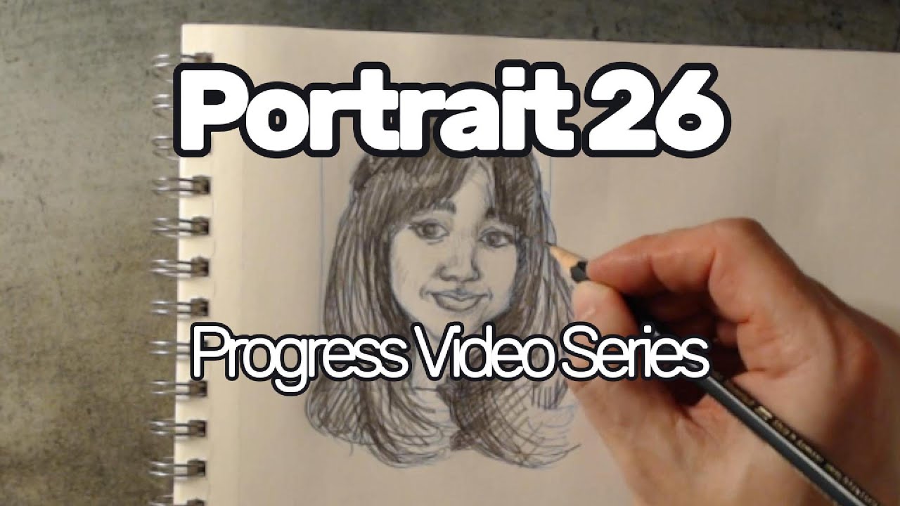 Portrait Sketching Practice #26 - Quick Sketch - No Audio