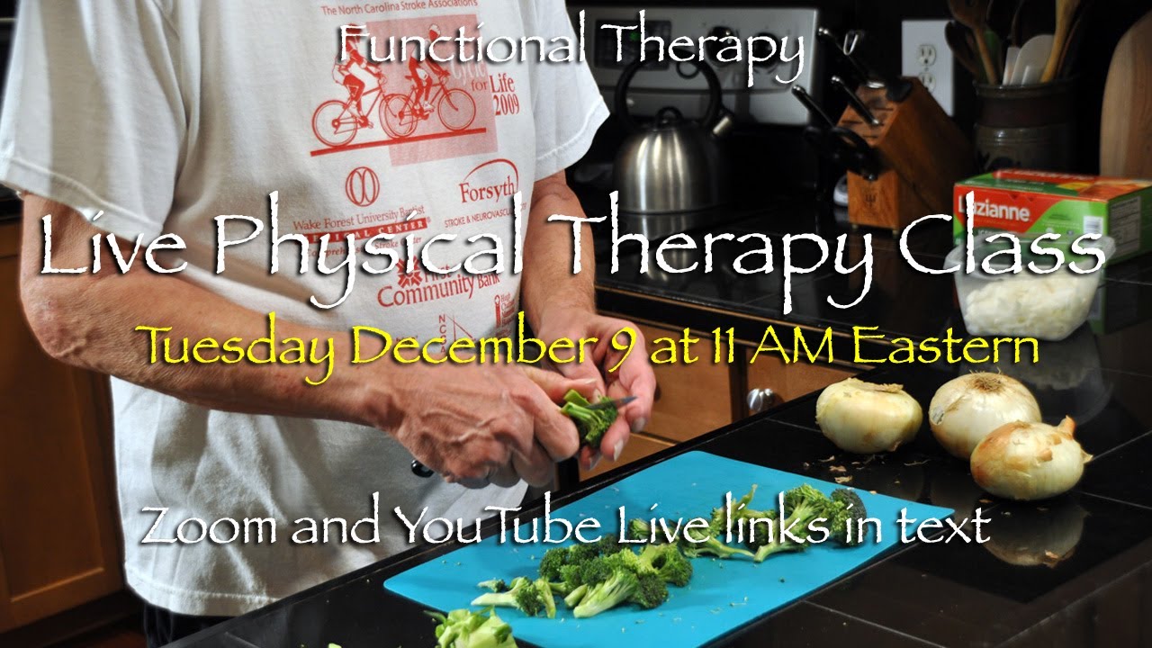 Live Physical Therapy Class 7, Functional Therapy with Ralph Preston, December 9, 11 AM Eastern Time
