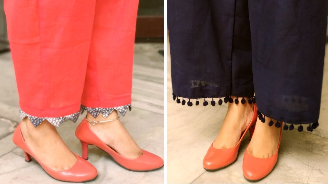 Two Beautiful Palazzo Mohri Designs with Lace || Palazzo Bottom Designs making