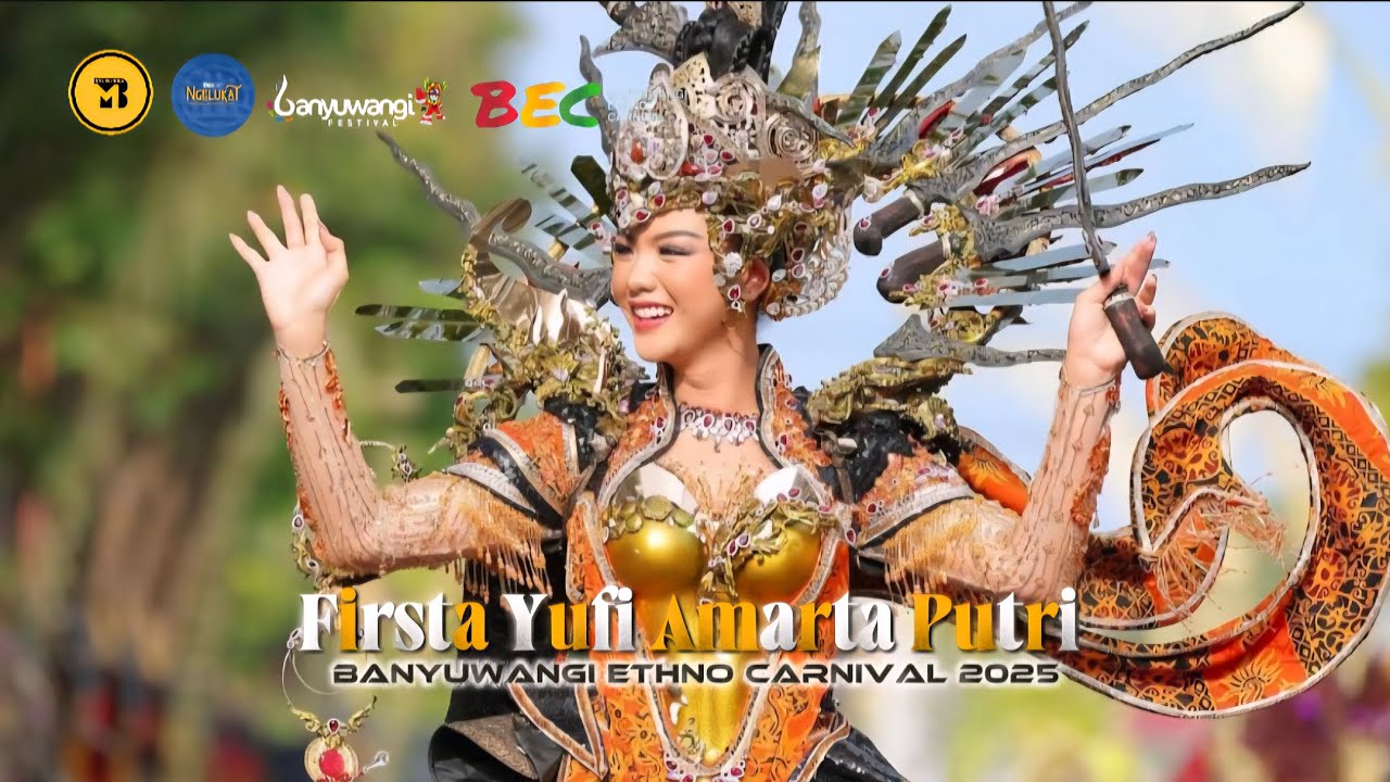 PUTRI INDONESIA 2025 TAMPIL DI AJANG FESTIVAL BANYUWANGI ETHNO CARNIVAL ( BEC )  2025 || NGELUKAT