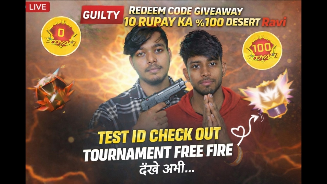 🔴FREE FIRE LIVE👻redeem code giveaway 10 rupay ka %100 !! DESERT RAVI LIVE #fflive #ffshorts #viral✅