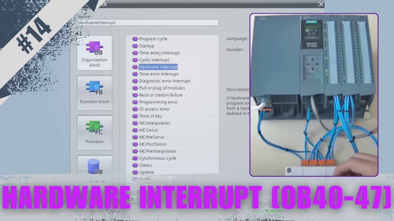 Hardware Interrupt [OB40-47] no TIA Portal