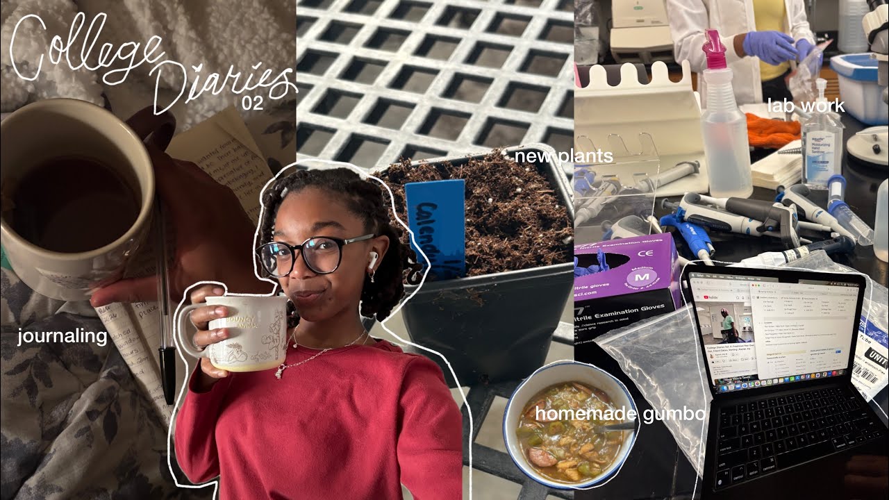 College diaries vol 2 🖇️| gumbo, college days, plants, good books, & being in a reading slump