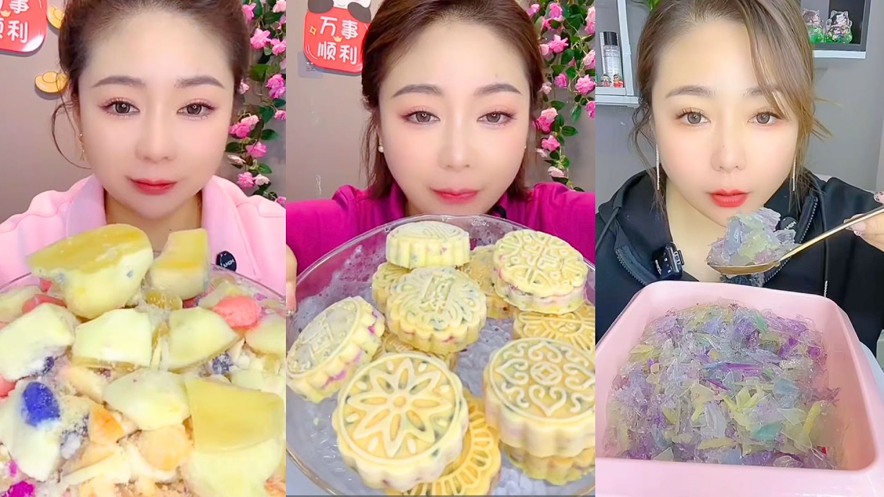 Frozen Mooncake Dessert Crunch ASMR Feast