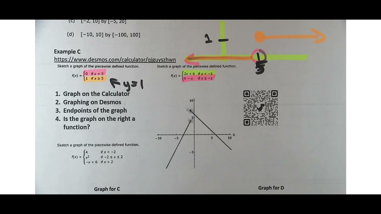 Section 2.2 Graphing Piecewise Functions on a TI-84 (Winter 2026)