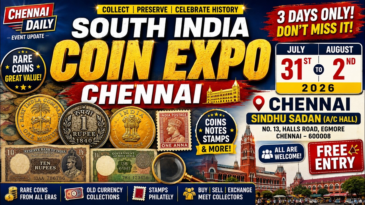 🔥 South India Coin Expo 2026 Chennai | Rare Coins & Old Currency Exhibition | FREE Entry