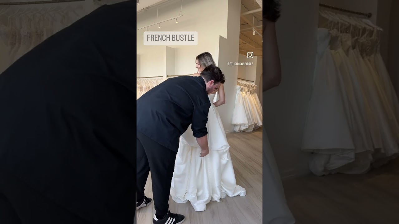 Top 3 Wedding Dress Bustles Types | Bridal Alterations