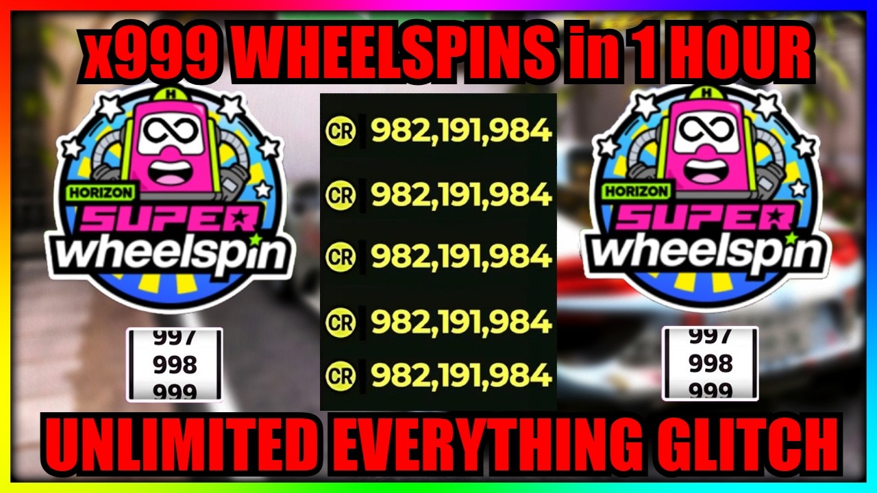 *BRAND NEW* x999 WHEELSPINS GLITCH BROKEN! FORZA HORIZON 6 MONEY GLITCH! SKILLPOINT/XP FARM *DO NOW*