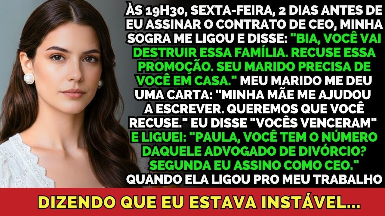 Sogra Ligou Pro Meu Trabalho  'Ela Está Instável' — Assinei CEO E Me Divorciei