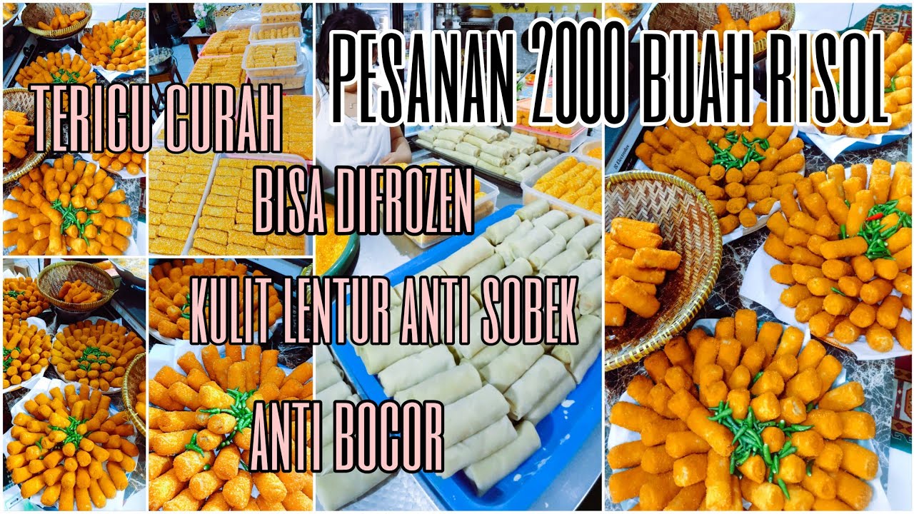 2000pcs risol terigu curah bisa diFrozen,kulit lentur,anti sobek,anti bocor ❗❗berhasil