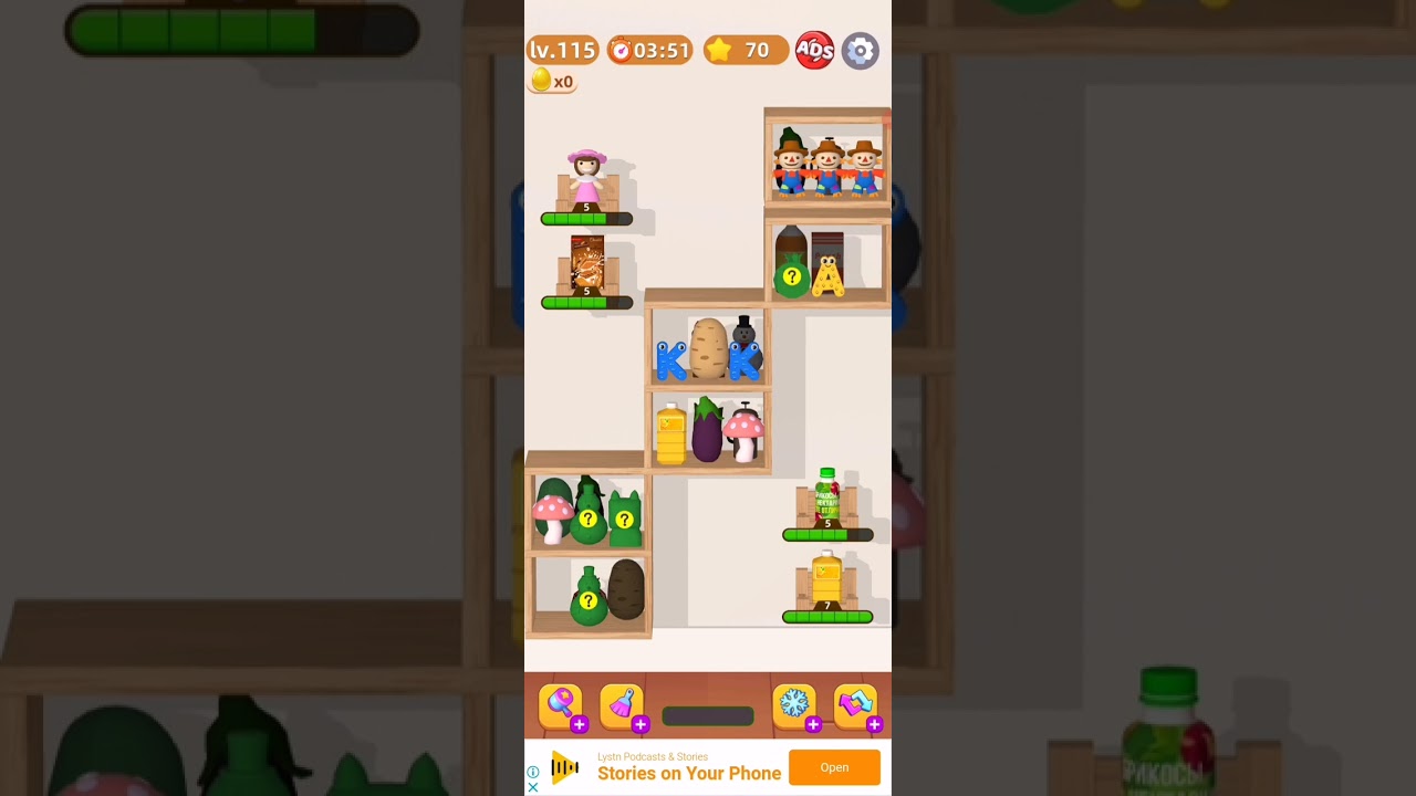 GOODS SORT - SORTING GAMES LEVEL 115