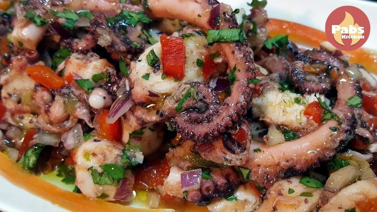 Delicious Portuguese Octopus Salad Recipe 🐙 - Pabs Kitchen